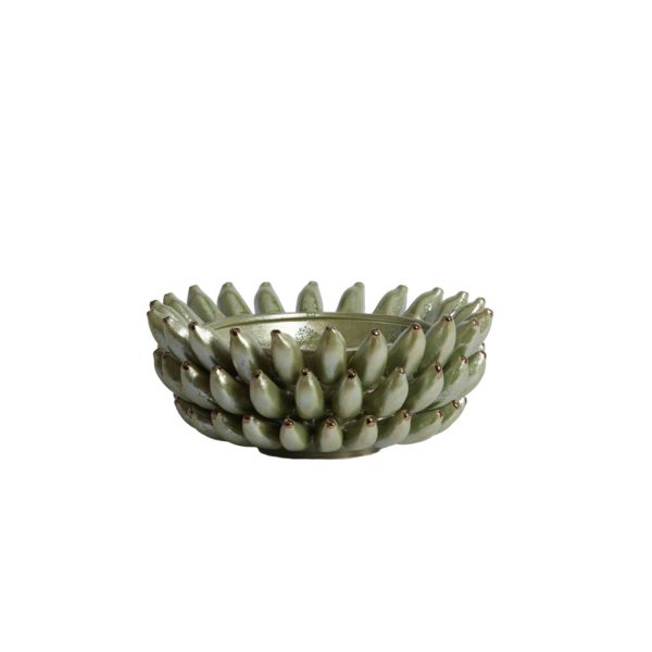Light & Living Schaal Ø34x15 cm ZITA keramiek groen parelmoer