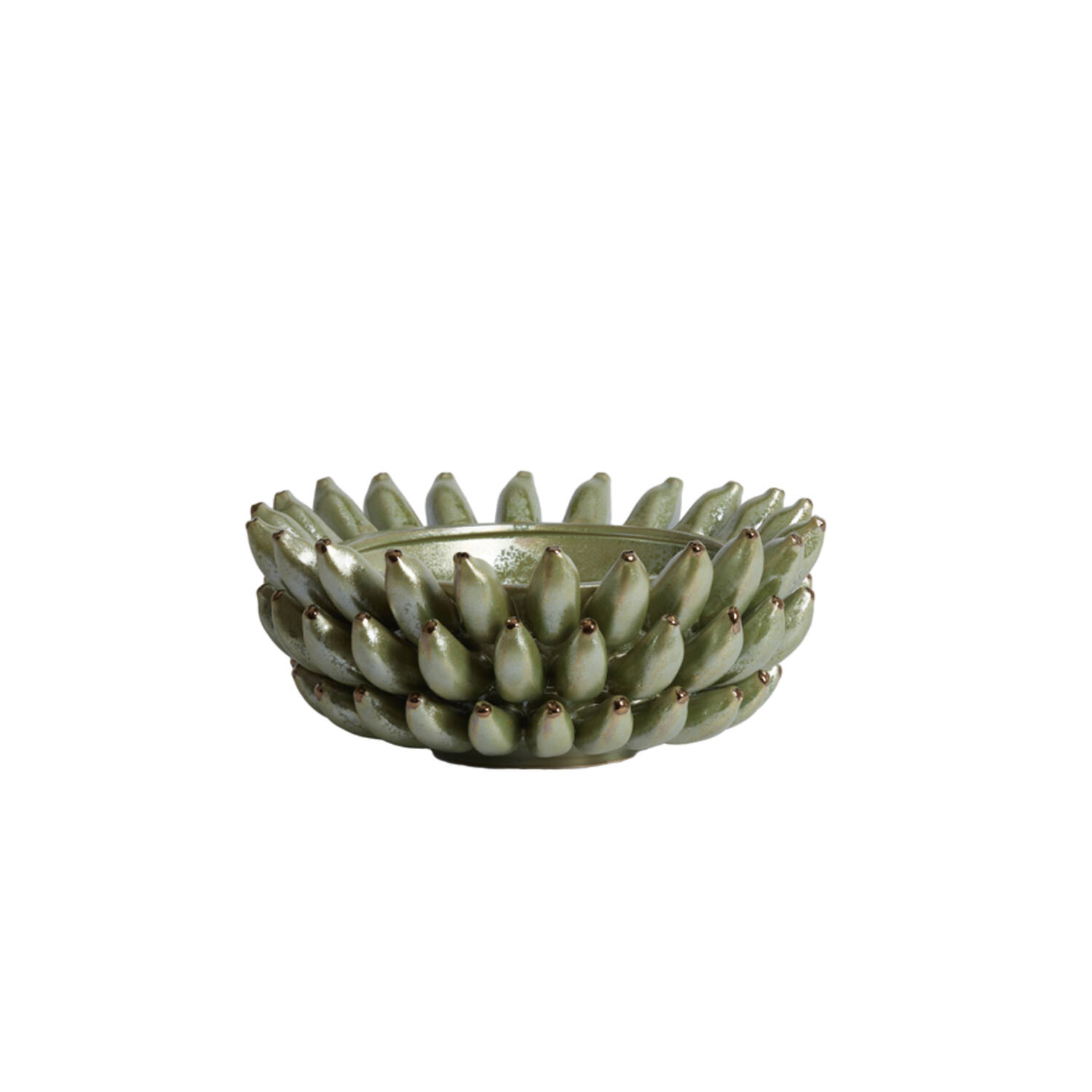 Light & Living Schaal Ø34x15 cm ZITA keramiek groen parelmoer