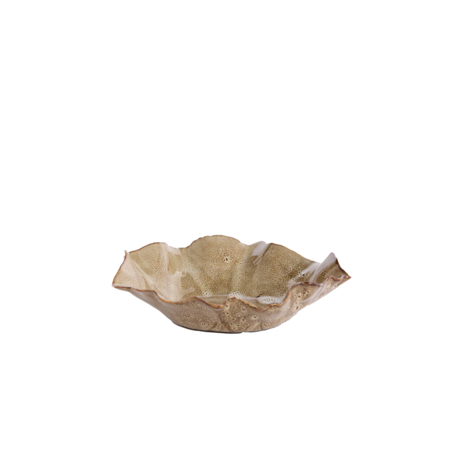 Light & Living Schaal 21,5x18,5x6,5 cm BANDA keramiek bruin