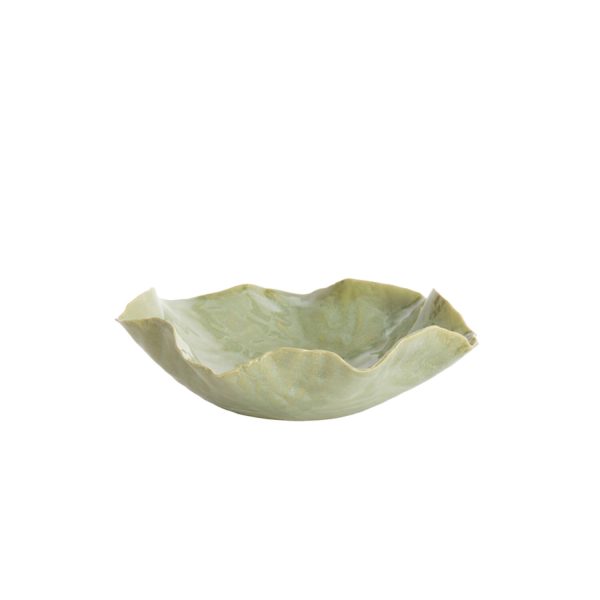Light & Living Schaal 34x31x11 cm BANDA keramiek mint groen