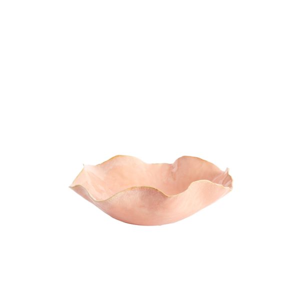 Light & Living Schaal 34x31x11 cm BANDA keramiek roze