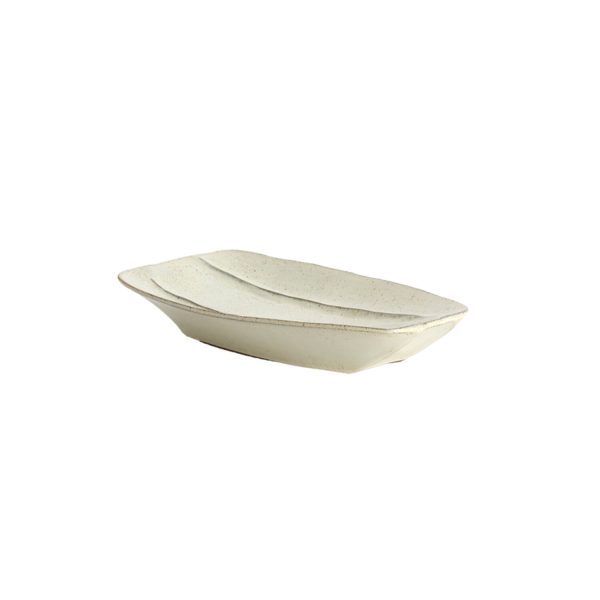 Light & Living Schaal 45,5x25x7,5 cm BENFICO mat crème-zand