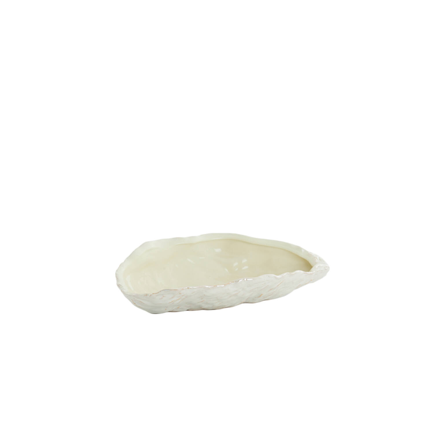 Light & Living Schaal 30,5x18x7 cm KALAKO keramiek crème parelmoer