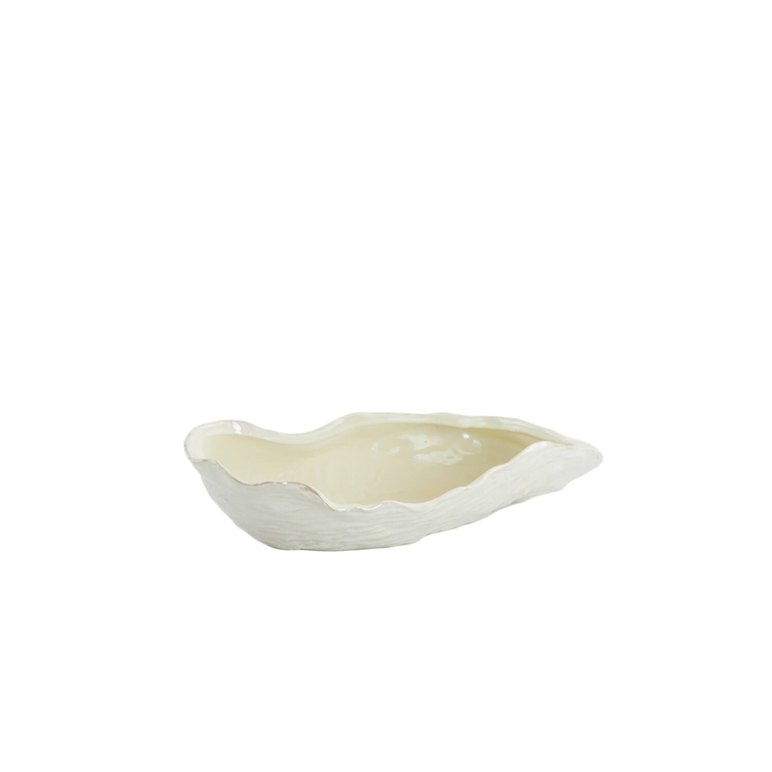 Light & Living Schaal 41x20,5x10 cm KALAKO keramiek crème parelmoer