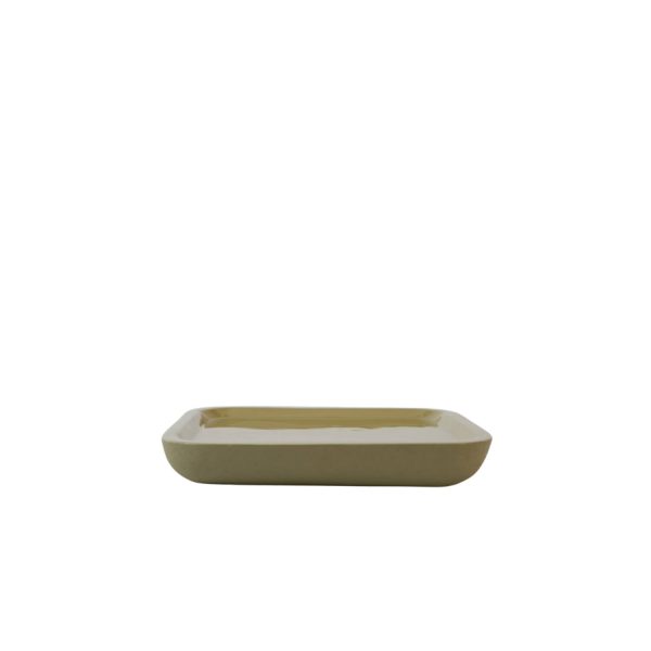Light & Living Schaal 38x38x5 cm VITCH glans olijf groen+mat olijf groen