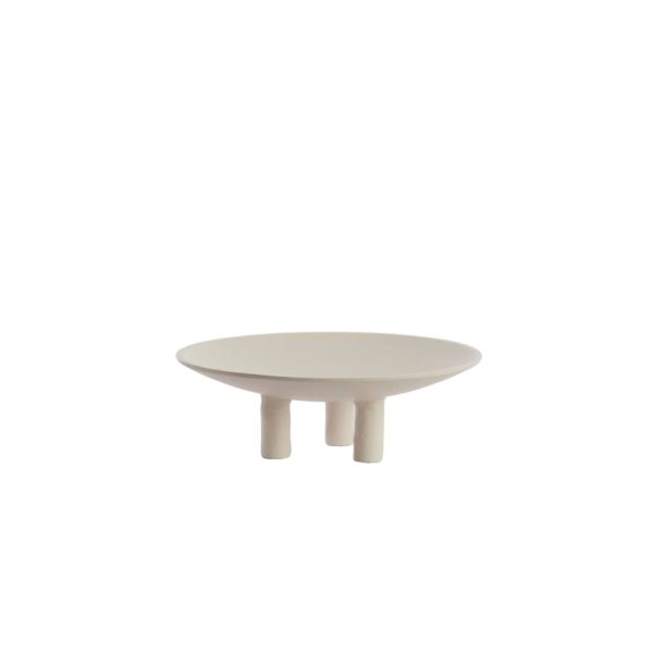 Light & Living Plateau op voet Ø30,5x10,5 cm TABUA crème