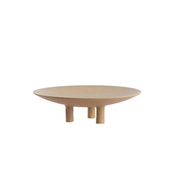 Light & Living Plateau op voet Ø40x11 cm TABUA zand+licht bruin gespikkeld