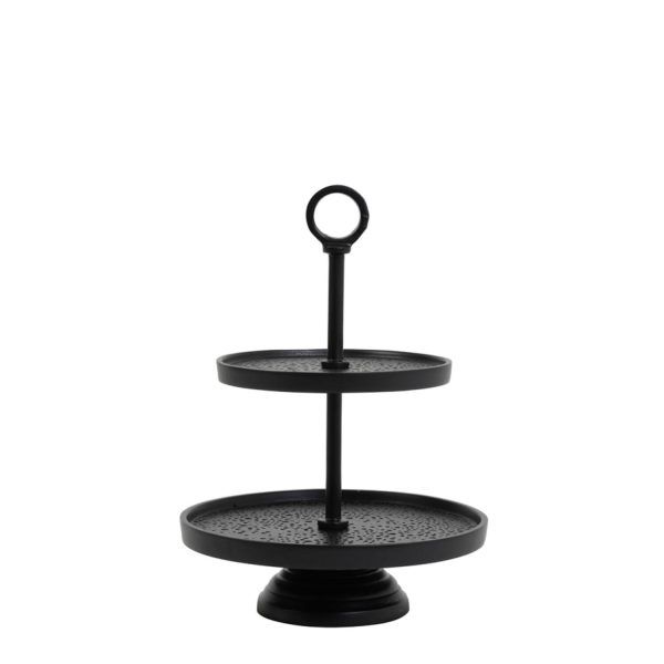 Light & Living Etagère 2 laags Ø24x37 cm LUTEK zwart