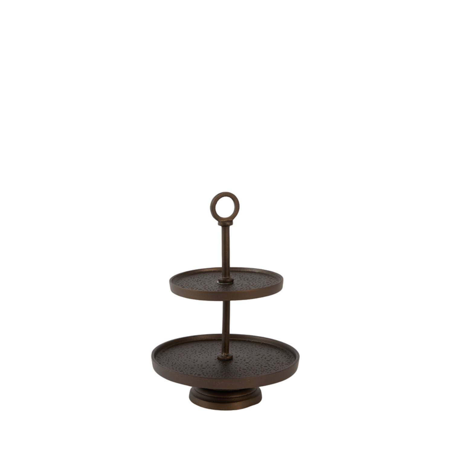 Light & Living Etagère 2 laags Ø24x37 cm LUTEK mat bruin-brons