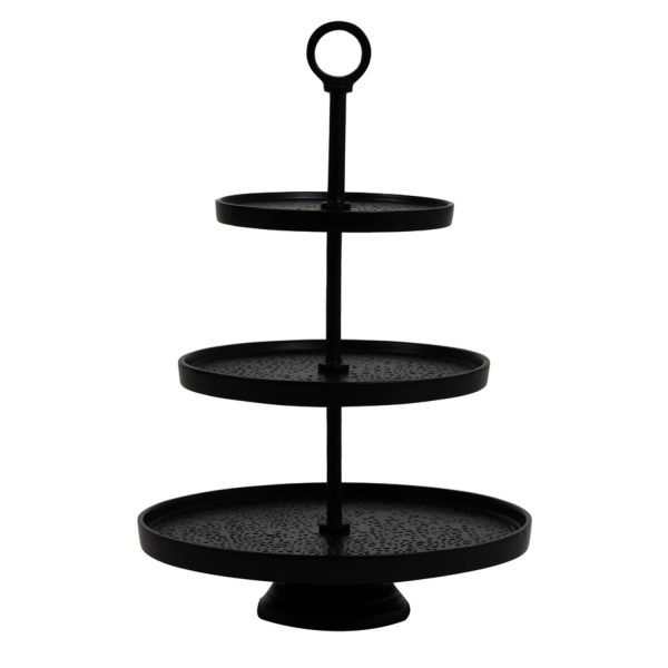 Light & Living Etagère 3 laags Ø32x48 cm LUTEK zwart