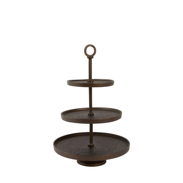 Light & Living Etagère 3 laags Ø32x48 cm LUTEK mat bruin-brons