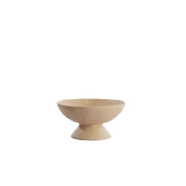 Light & Living Schaal op voet 25x24x12,5 cm OTA zand+licht bruin gespikkeld