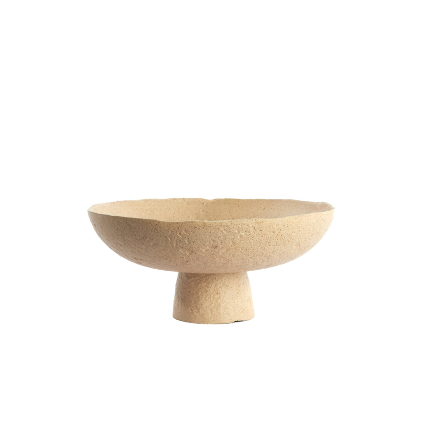 Light & Living Schaal op voet Ø38,5x17,5 cm OTA zand+licht bruin gespikkeld