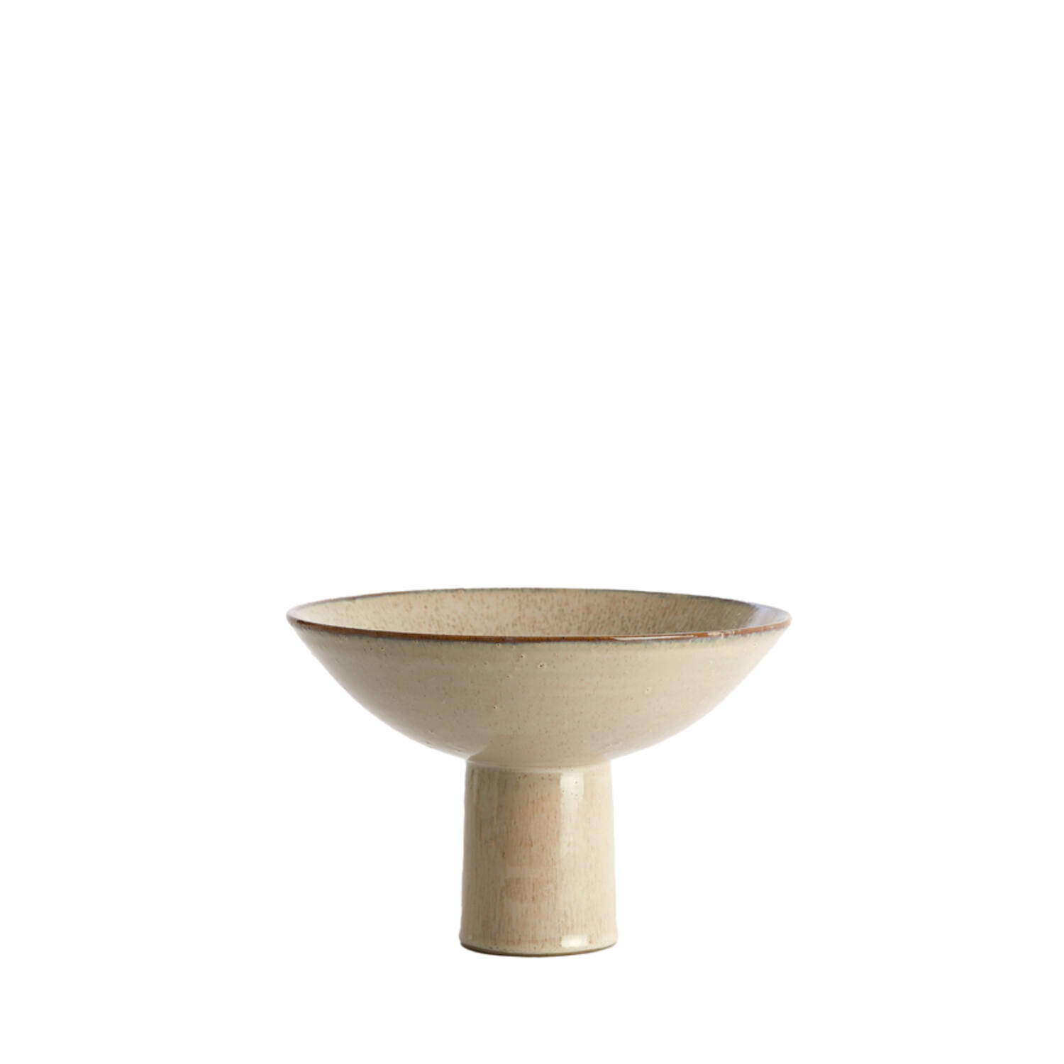 Light & Living Schaal op voet Ø28x18,5 cm VASCO glans beige
