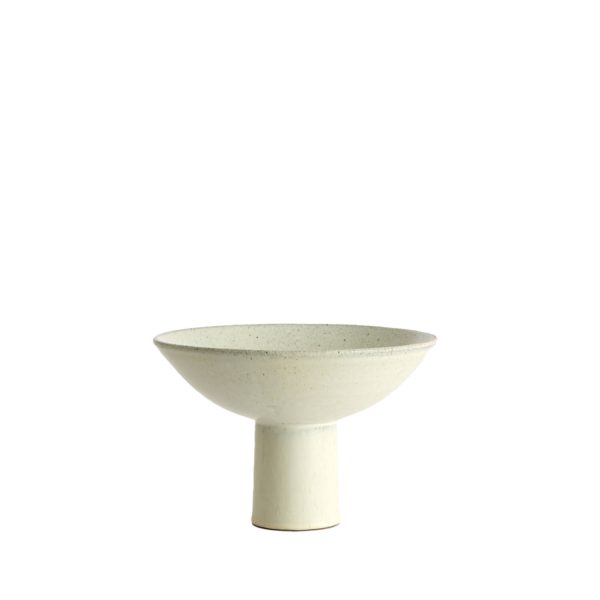 Light & Living Schaal op voet Ø28x18,5 cm VASCO mat crème-zand