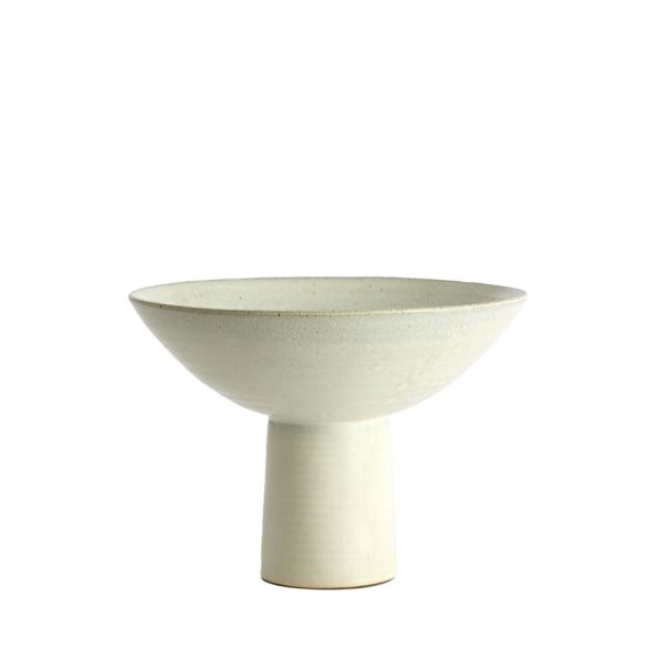 Light & Living Schaal op voet Ø35,5x25,5 cm VASCO mat crème-zand