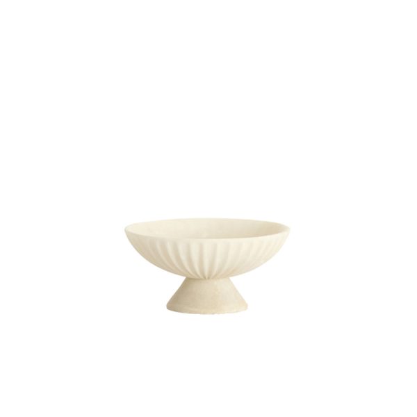 Light & Living Schaal op voet Ø25x12 cm SHILA crème