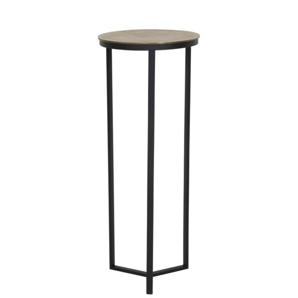 Light & Living Zuil Ø40x101 cm RETIRO mat zwart+ruw antiek brons