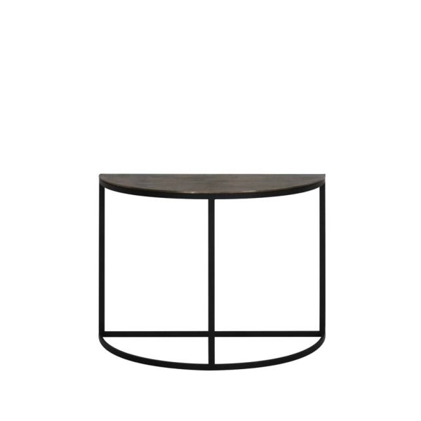 Light & Living Side table 100x42x76 cm PETO ruw antiek brons-zwart