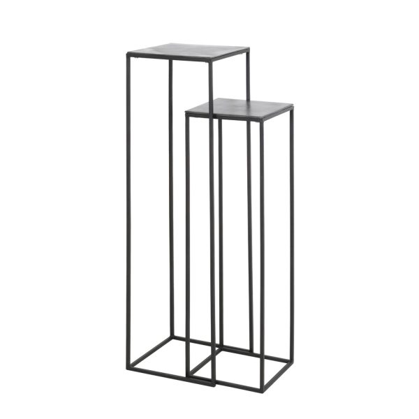 Light & Living Zuil S/2 max 35x35x120 cm BOCA ruw lood antiek-mat zwart