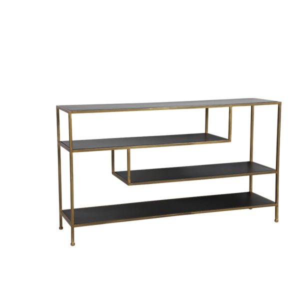 Light & Living Side table 140x35x80 cm YLAYA mat zwart-goud