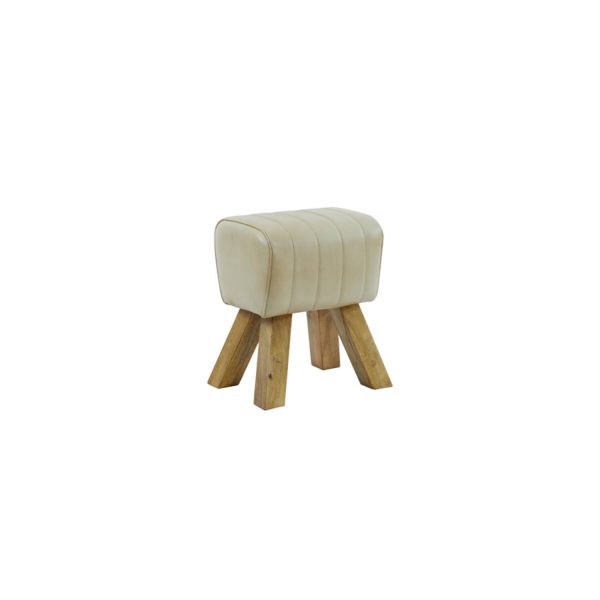 Light & Living Kruk 40x31x46 cm RAMY leer zand+hout naturel
