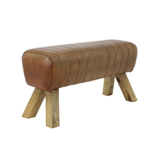Light & Living Bankje 90x31x46 cm RAMY leer bruin