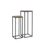 Light & Living Zuil S/2 30x30x82,5+35x35x102 cm YARULA hout+zwart