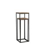 Light & Living Zuil S/2 30x30x82,5+35x35x102 cm YARULA hout+zwart