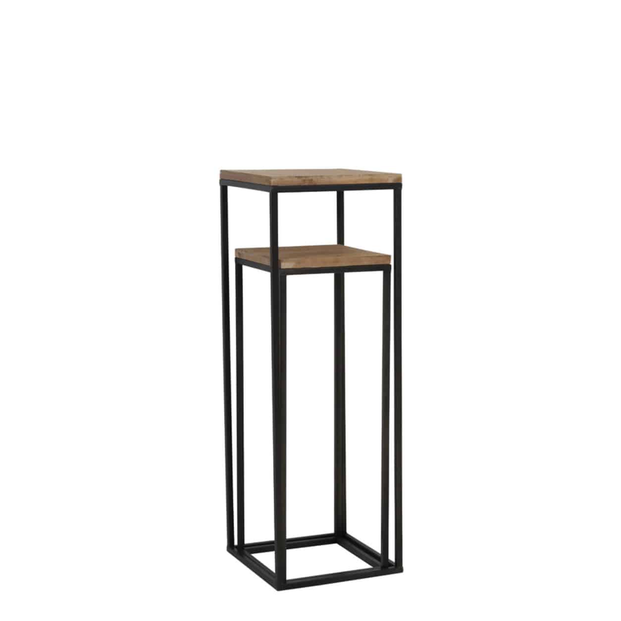 Light & Living Zuil S/2 30x30x82,5+35x35x102 cm YARULA hout+zwart