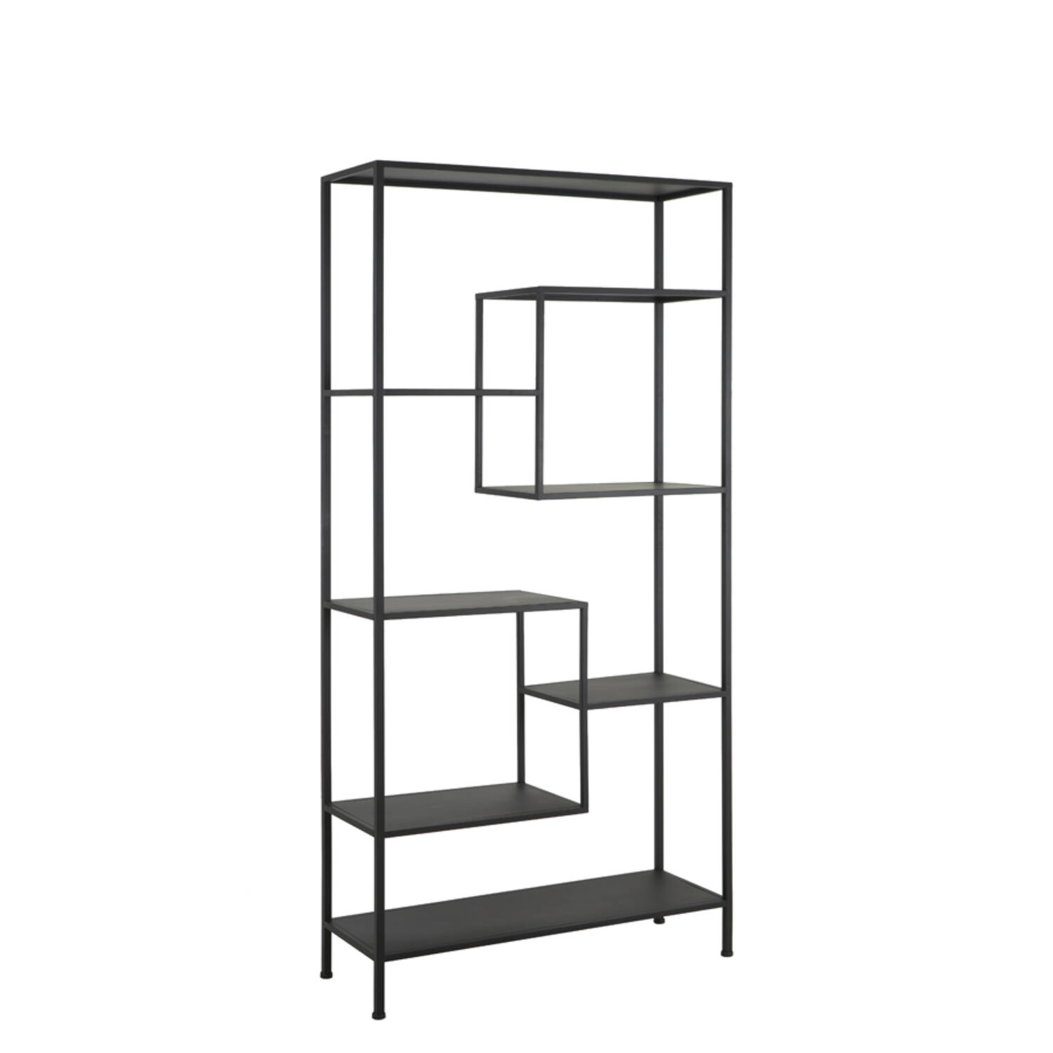 Light & Living Kast open 101x36x200 cm YVANA mat zwart
