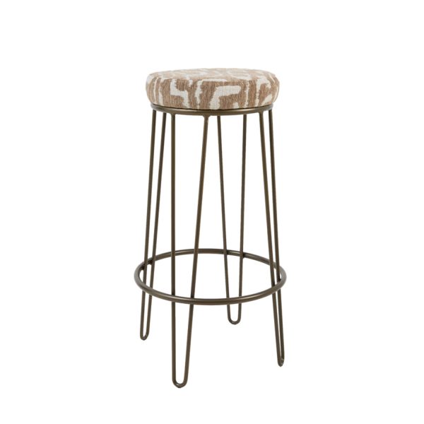 Light & Living Barkruk Ø41x73 cm ALICE groen-grijs+beige+bruin-brons