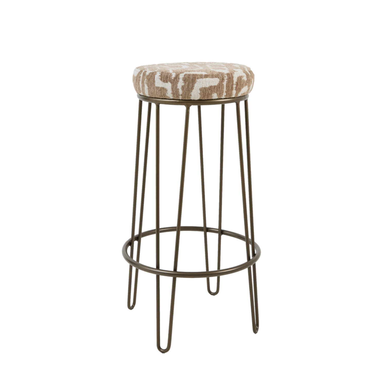 Light & Living Barkruk Ø41x73 cm ALICE groen-grijs+beige+bruin-brons