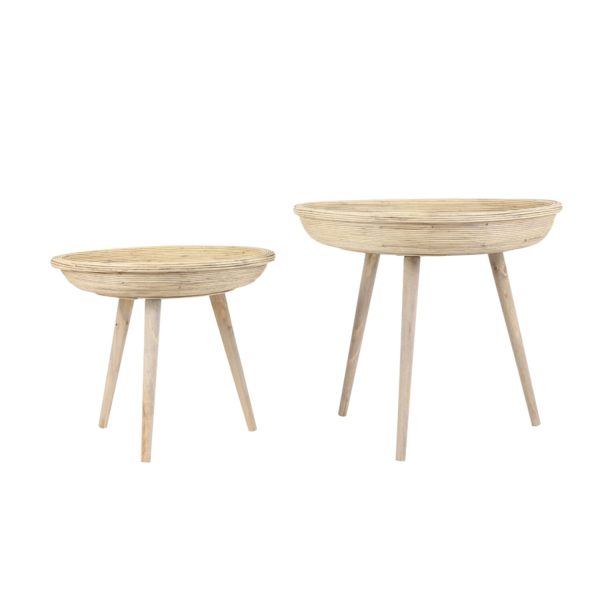 Light & Living Bijzettafel S/2 Ø46x38,5+Ø56x48 cm COLON naturel