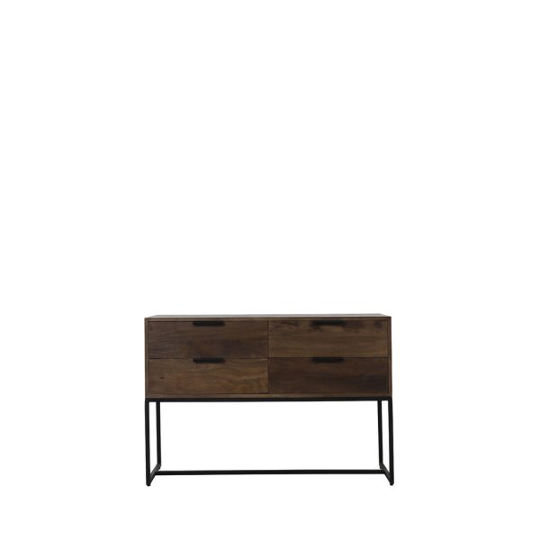 Light & Living Side table 120x40x80 cm MEAVE hout mat donker bruin