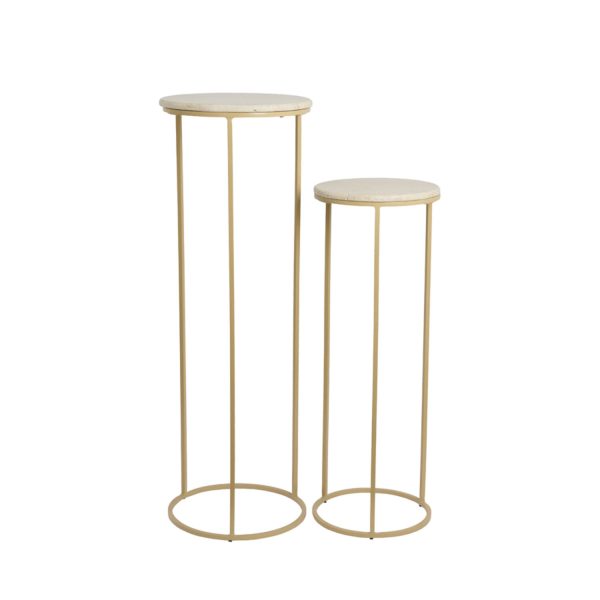 Light & Living Zuil S/2 Ø32x82+Ø41x102 cm RICARDO travertin zand+beige