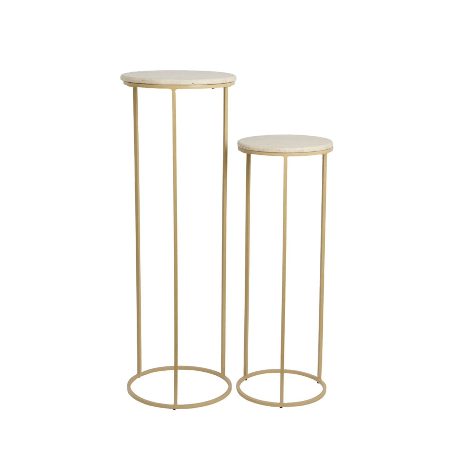 Light & Living Zuil S/2 Ø32x82+Ø41x102 cm RICARDO travertin zand+beige