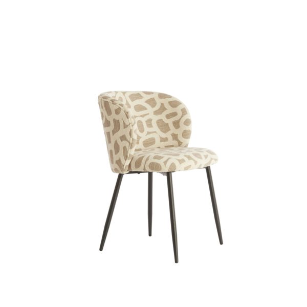Light & Living Eetkamerstoel 56x55x79 cm ELYNA taupe+beige-mat zwart