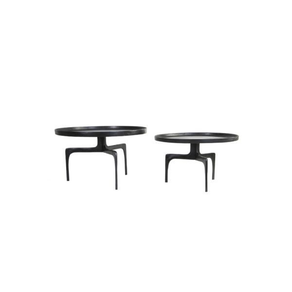 Light & Living Salontafel S/2 Ø64x39+Ø75x44 cm PANO donker brons