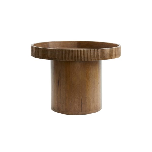 Light & Living Bijzettafel Ø60x44 cm KALOMO hout donker bruin