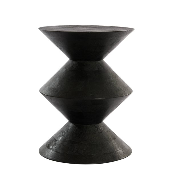Light & Living Bijzettafel Ø45x60 cm LARUS mango hout mat zwart