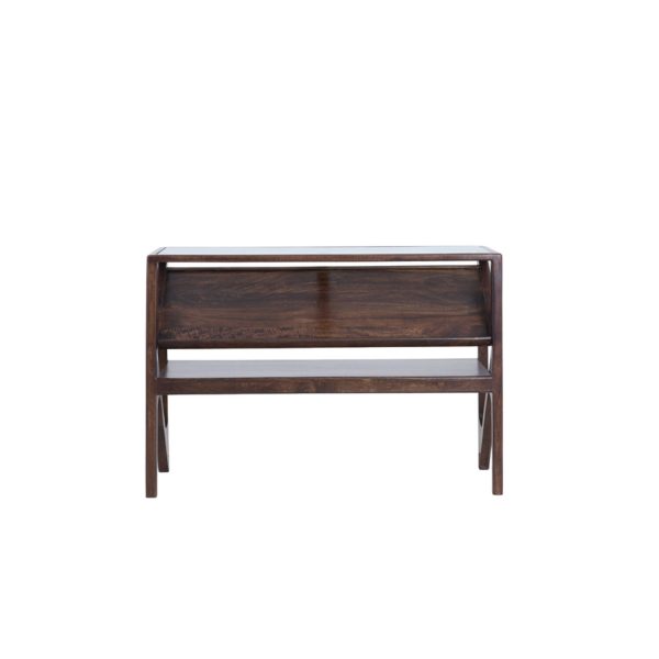 Light & Living Side table 119x41x80 cm YUKI mango hout chocolade bruin+glas