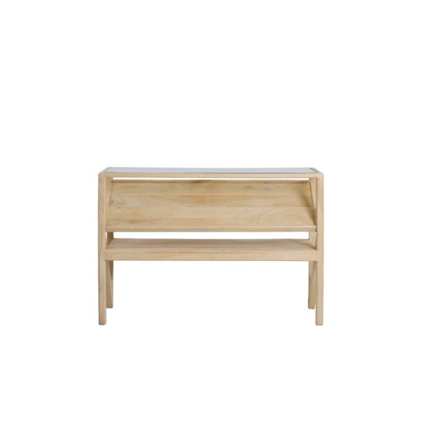 Light & Living Side table 119x41x80 cm YUKI mango hout naturel+glas
