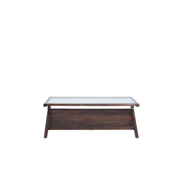 Light & Living Salontafel 112x70x41 cm YUKI mango hout chocolade bruin+glas