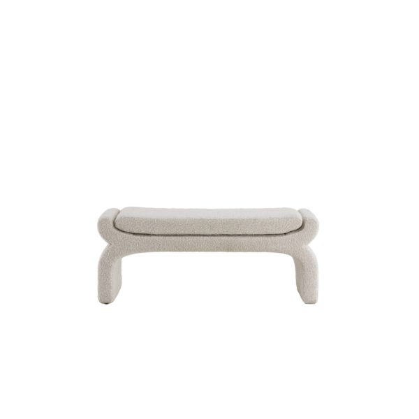 Light & Living Poef 119x45x48 cm NAFYA bouclé crème