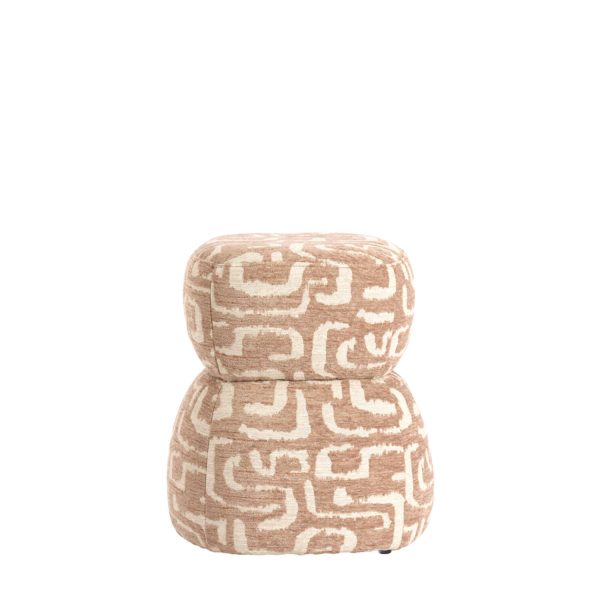 Light & Living Poef Ø40x46 cm LEYLA terra+beige