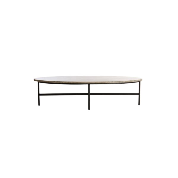 Light & Living Salontafel 140x65x35 cm LOES marmer bruin-zwart