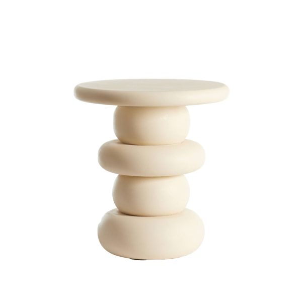 Light & Living Bijzettafel Ø40x45 cm AZALAS hout crème