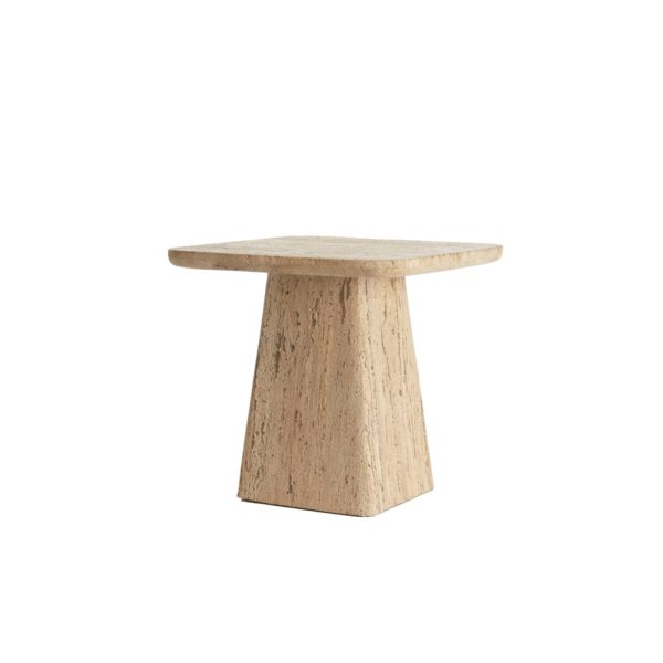 Light & Living Bijzettafel 45x45x42 cm KEPAMI travertin zand