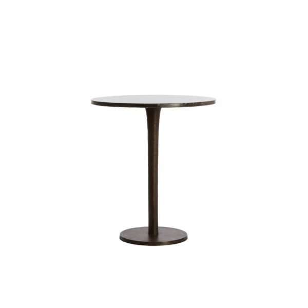Light & Living Bijzettafel Ø48x53 cm PAZO donker bruin marmer+donker bruin
